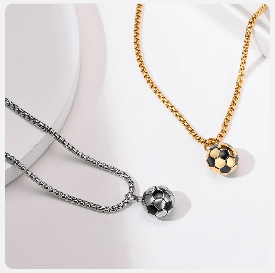 3D Football Pendant Necklaces! Perfect Gift for Sports Lovers, Boys, and Girls!